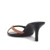 Kitten Heels for Women Single Strap Low Heel Open Toe Mule Shoes Non Slip Sandals