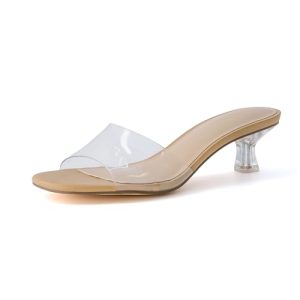 Women's Doral Lucite Kitten heel mule sandals +Memory Foam, Wide Widths Available