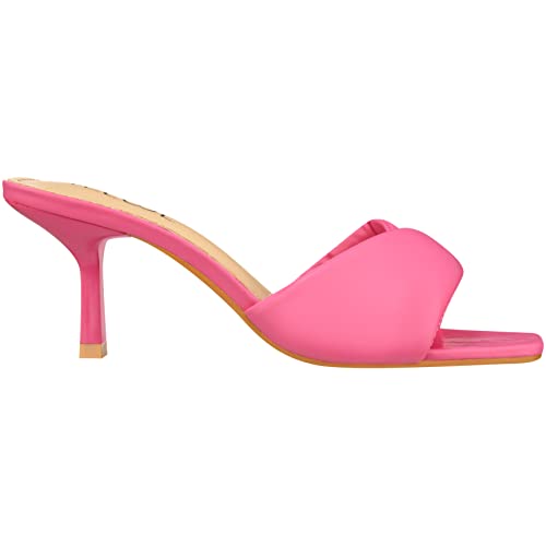 Women??s Low Heel Mules Open Square Toe Slip On Comfortable Cushion Heeled Sandals