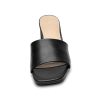 Women's Square Toe Heeled Sandals Low Chunky Heel Comfortable Dress Heels Slip on Casual Pumps Shoes