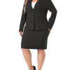 Plus Size Blazer and Skirt Suit Sets for Women 2 Piece Outfits Business Casual Suit Sets