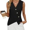 Womens Summer Tops Dressy Casual Tank Tops Business Casual Outfits Sleeveless Lightweight Work Blazers