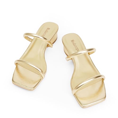 Square Open Toe Heeled Sandals Women Two Strap Chunky Heel Sandals for Women Low Block Heel Sandal Dressy