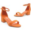 Women??s Low Heels ?C Open Toe Chunky Block Heeled Sandals with Ankle Strap | Comfortable Dressy Short Heels for Prom, Wedding,