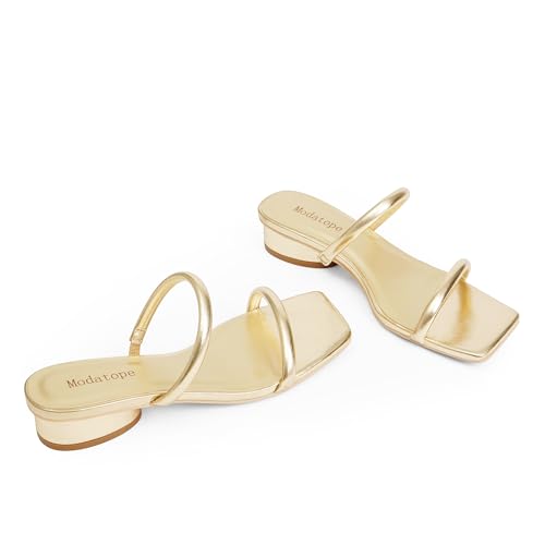 Square Open Toe Heeled Sandals Women Two Strap Chunky Heel Sandals for Women Low Block Heel Sandal Dressy