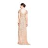 Women's Short-Sleeve All Over Sequin Gown