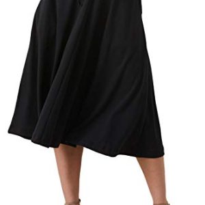 Women's 100% Organic Pima Cotton Midi Skirt with Pockets