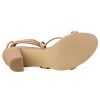 Women's Strappy Lace Up Chunky Heeled Sandals
