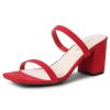 Silver Dressy Women's Heeled Sandals - Size 0, Medium Width, 3 Inch Block Heel, Double Strap, Faux Leather, Open Toe, Slingback