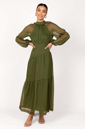 Women's Julip Sheer Long Sleeve Maxi Dress