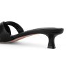 Womens Kitten Heels Low Heeled Sandals for Women Round Slip On Slides Cross Strap Open Toe Sandals