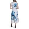 Women's Sleeveless Boat Neck Scuba Dress
