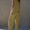 Women's 2025 Sweater Set Sleeveless Button Down Vest Wide Leg Pants 2 Piece Outfits Summer Casual Matching Loungewear