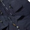 Men’s Fishing Vest Outdoor Work Quick-Dry Hunting Zip Reversible Travel Vest Jacket with Multi Pockets