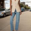 2025 Women's Summer Sleeveless Vest Tops - Lightweight Fully Liend V-Neck Casual Trendy Work Jacket With Pockets