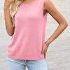 Womens Sleeveless Sweater Vest 2025 Casual Summer Crew Neck Knit Sweater Lightweight Pullover Tank Top