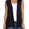Women's Sleeveless Open Front Cardigan Vest Lightweight Cool Coat