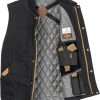 Men's Concealed Carry CCW Vest with Two Holsters Water-Repellent Canvas Insulated