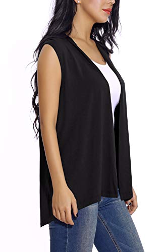 Women's Sleeveless Open Front Cardigan Vest Lightweight Cool Coat