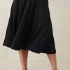 Women's 100% Organic Pima Cotton Midi Skirt with Pockets