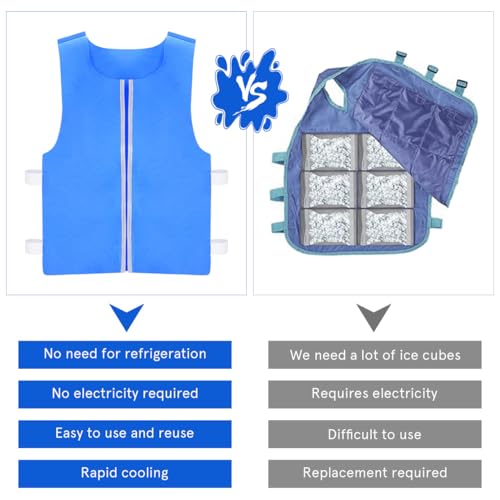Cooling Vest for Men & Women Ice Reflective Vest Cool Jacket for Hot Weather with Pockets Ideal for Motorcycle Outdoor Stay Cool