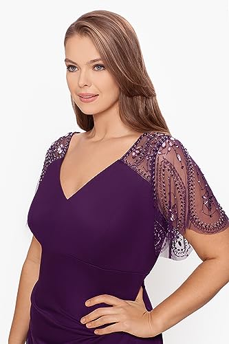 41JAZHW0GcL.jpg Female Long Sheer Matte Jersey Beaded Flutter Sleeve