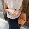 Women's Casual Zip Up Vest Cargo Ruched Hem Lightweight Sleeveless Blazer Oversized Jackets Top with Pockets