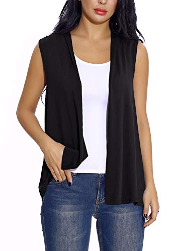 Women's Sleeveless Open Front Cardigan Vest Lightweight Cool Coat