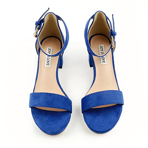 Women's Chunky Low Heels Ankle Strap Open Toe Block Heel Sandals
