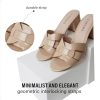 Nori Mules for Women - Leather Slip On Heeled Sandals
