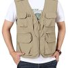 Men's Fishing Vest Lightweight Safari Travel Vest Utility Cargo Vest with Multi Pockets