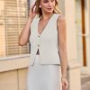 Womens Sweater Vest V Neck Button Down Crop Knit Tank Top Fashion 2025 Sleeveless Basic Cardigans