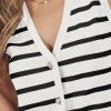 Vest Tops for Women 2025 Fall Outfits Striped Sweaters Button Up Casual Shirts Blouses Jacket Fashion Clothes
