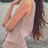 Womens Sweater Vest Summer Ribbed Tank Tops Sleeveless Button Down Shirts Scoop Neck Top for Women