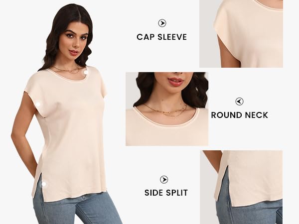 Sweater Vest Women Crew Neck Loose Fit Knit Lightweight T Shirts Pullover Casual Summer Outfits