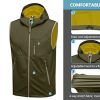 Men's Lightweight Softshell Vest Windproof Sleeveless Jacket for Travel Hiking Running Golf