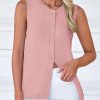 Fall Sweater Vest Women 2025 Casual Sleeveless Lightweight Button Down Knit Cardigans Shirts Ribbed Tank Tops