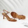 Heels for Women Strappy Sandals Square Open Toe High Heel Sandals Ankle Strap Stiletto Heels for Party Wedding