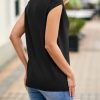 Womens Deep V Neck Sweater Vest Sleeveless Knit Button Up Loose Fit Cap Sleeve Trendy Summer Tops