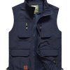 Men’s Fishing Vest Outdoor Work Quick-Dry Hunting Zip Reversible Travel Vest Jacket with Multi Pockets