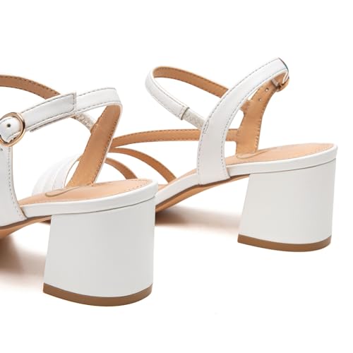 Strappy Heels for Women, Sandals Women Dressy, 2.16 inch Low Block Heels for Women