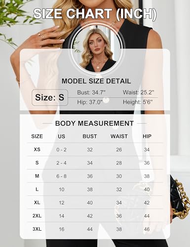 Womens Summer Tops Dressy Casual Tank Tops Business Casual Outfits Sleeveless Lightweight Work Blazers