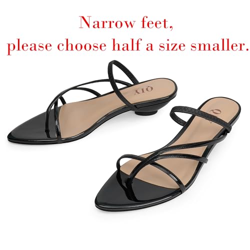 Flip Flops Thong Heels Women Heeled Sandals Low Chunky Heels Slip on Slide Sandals Kitten Heels for Women Party Dress Shoes