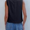 Vest for Women 2025 Button Down Sleeveless Blazer Suit Vest Cropped Waistcoat Spring Summer Casual Outfits