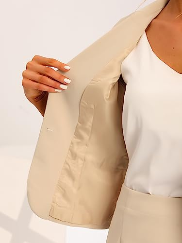 Women's Business Skirt Suit Set Work Office Short Sleeve Blazer Jacket Pencil Skirt