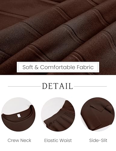 2 Piece Outfits for Women Sweater Sets Knit Vest Tops Elastic Waisted Pants