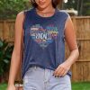 Womens Graphic Tank Tops Summer T Shirts Sleeveless Casual Loose Tunic Blouses