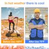 Cooling Vest for Men&Women, Reflective Ice Vest with 32 PCS Ice Packs, Cool Jacket for Hot Weather Summer Workout