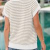 Women's Sweater Vest Striped Pullover Tank Top Round Neck Cap Sleeve Lightweight 2025 Summer Casual Clothes