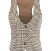 Womens Vest Top 2025 Trendy Academia Steampunk Waistcoat Racerback Vest Blazer（Runs Small, Suggest Size Up